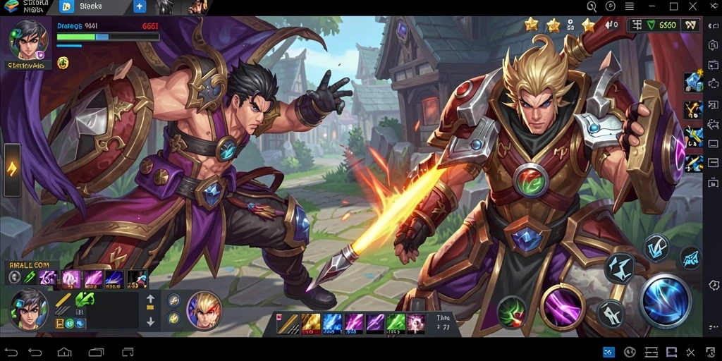Tangkapan layar gameplay MOBA yang mendebarkan dan penuh aksi.