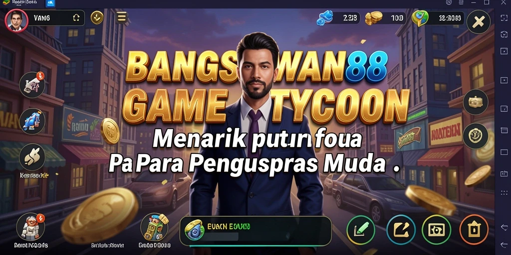 Screenshot gameplay BANGSAWAN88 menampilkan pengelolaan bisnis yang dinamis.