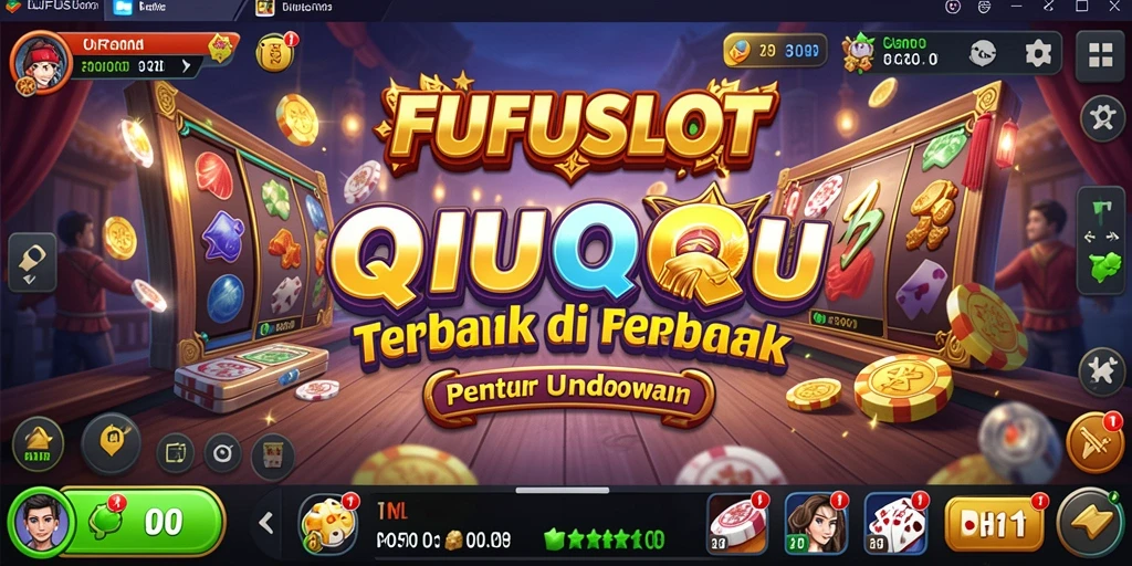 Screenshot FUFUSLOT menampilkan aksi seru dalam permainan QiuQiu.