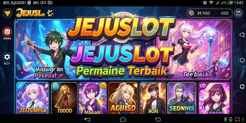 Gameplay JEJUSLOT yang penuh warna dan karakter Anime ikonik.