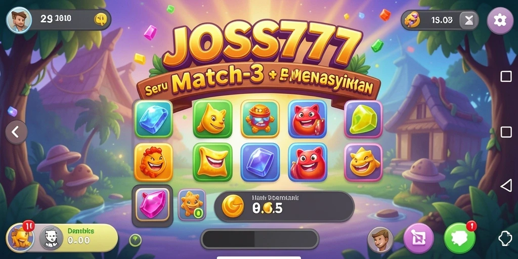 Gameplay JOSS777 yang menarik dengan berbagai tantangan Match-3.
