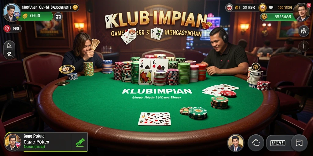 Tampilan gameplay KLUBIMPIAN yang menarik dan mendebarkan.