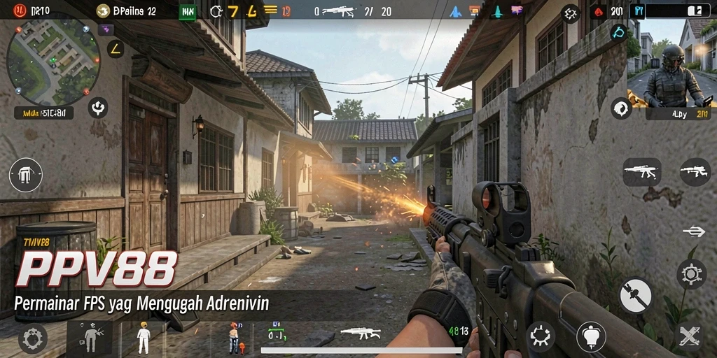 Tampilan gameplay mengesankan dari PPV88 dengan aksi FPS yang intens.