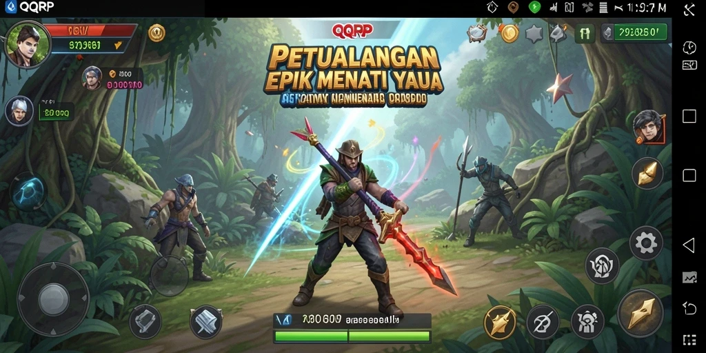 Tampilan seru dari gameplay QQRP yang menarik dan penuh petualangan.