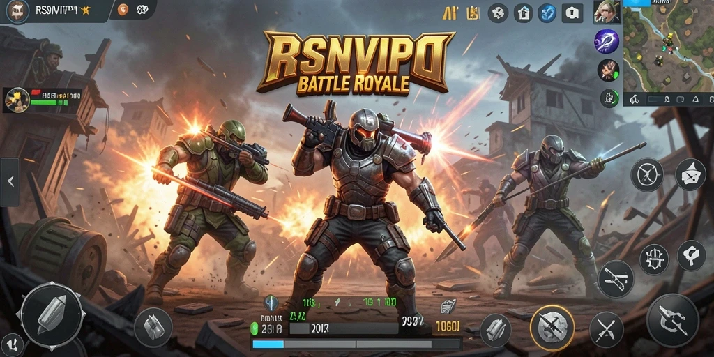 Tangkapan layar gameplay RSNVIP menunjukkan aksi pertempuran yang seru.