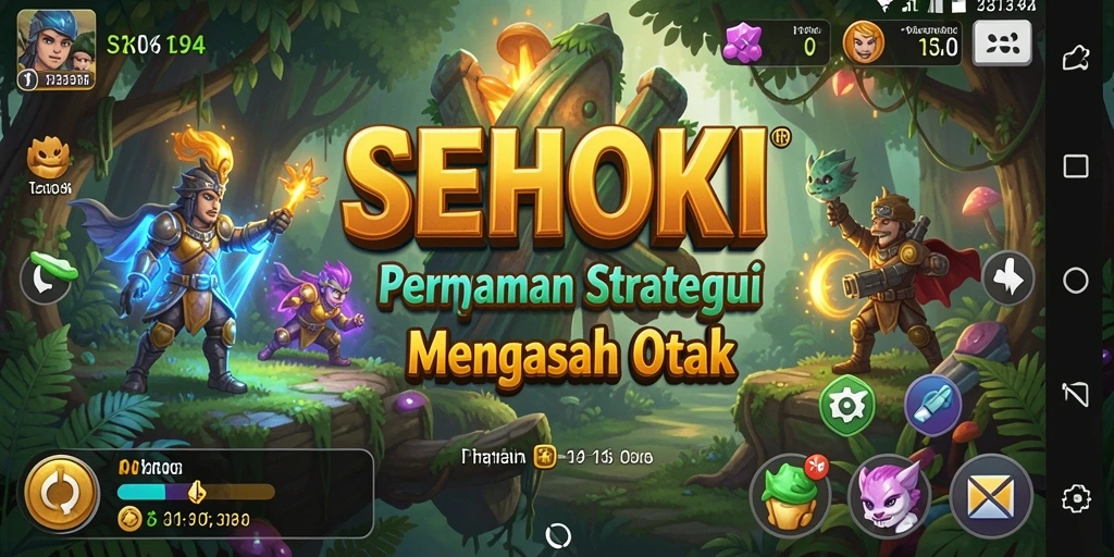 Screenshot gameplay SEHOKI yang menunjukkan pertempuran strategis yang intens.