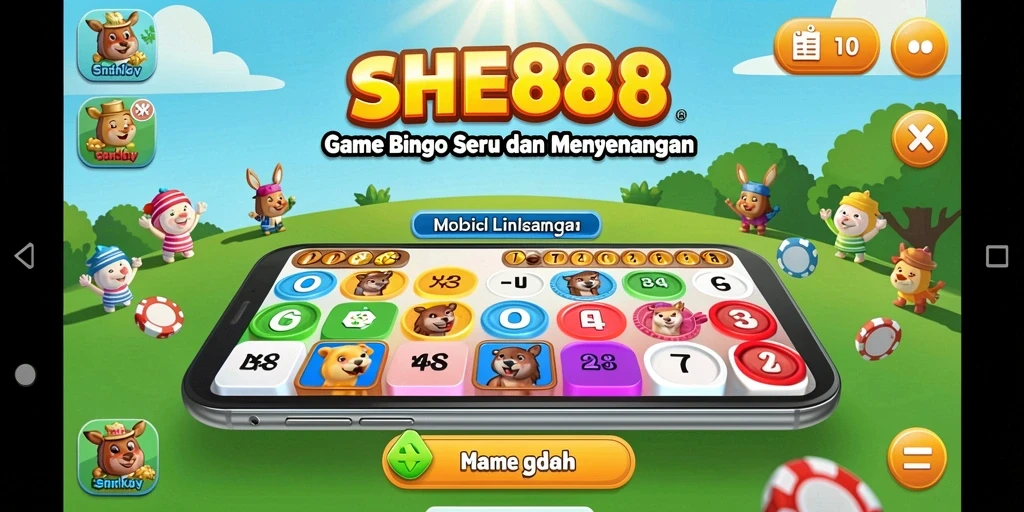 Tampilan gameplay Bingo yang seru dan interaktif dari SHE888.