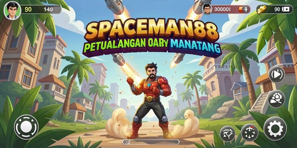 Tampilan gameplay menarik dari SPACEMAN88 dengan rintangan menantang.