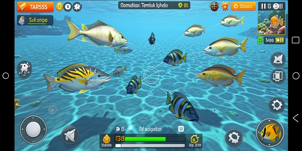 Tampilan menarik dari gameplay Tembak Ikan di TAR555.
