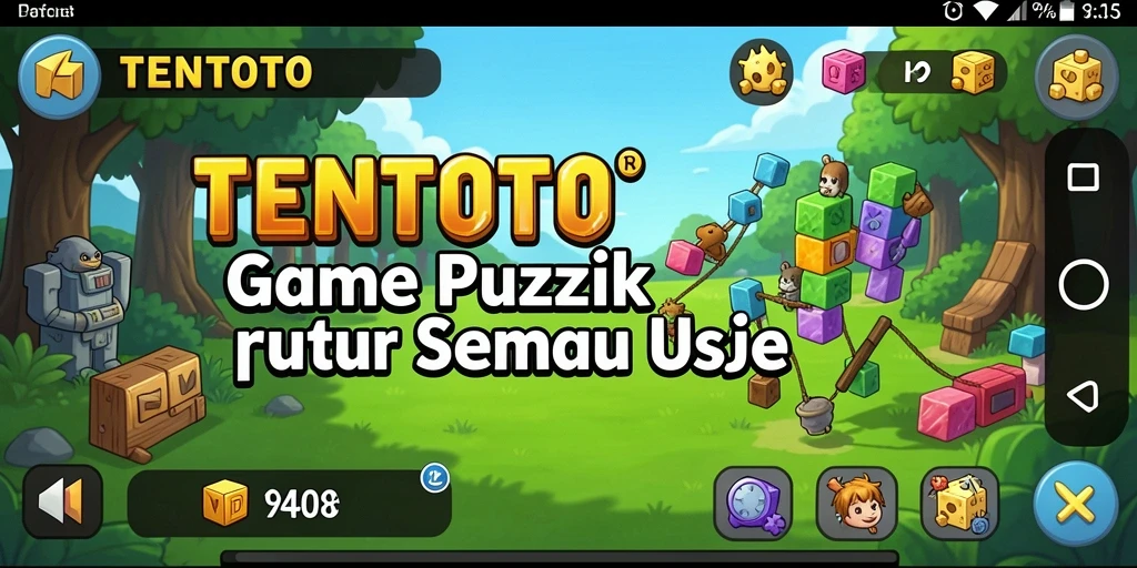Screenshot gameplay TENTOTO yang menampilkan tantangan puzzle seru.